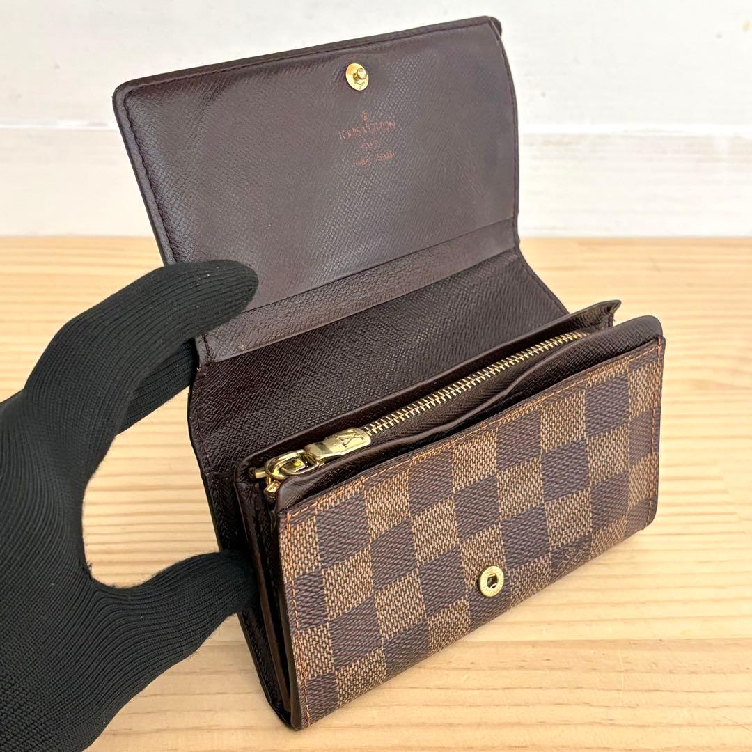 LOUIS VUITTON ルイヴィトン　ダミエ　ポルトフォイユ トレゾール