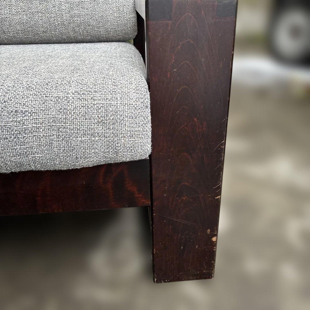 飛騨産業 北海道民芸家具 ソファ1P HM103A カバ材 一人掛け 純国産品