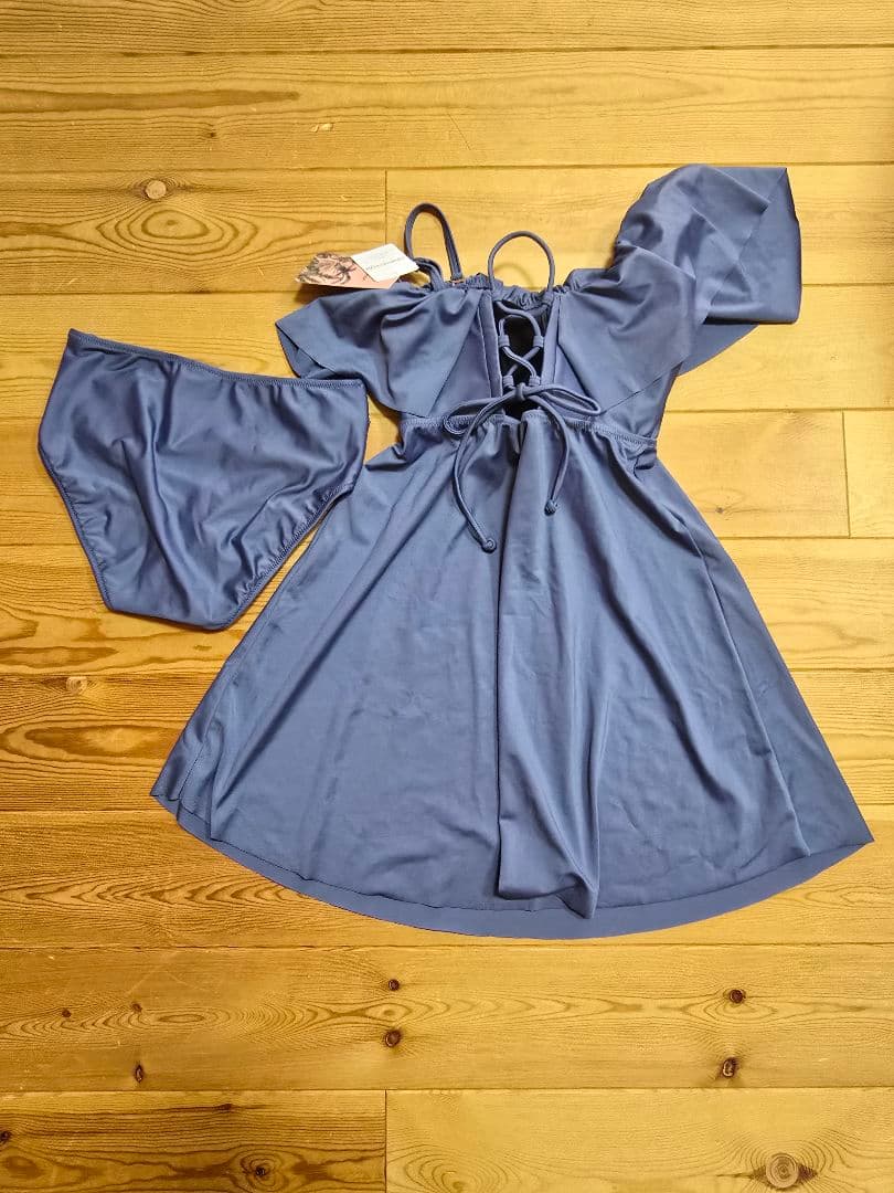 グラマラスフィットワイヤーAライン水着 9D-M　ブルー