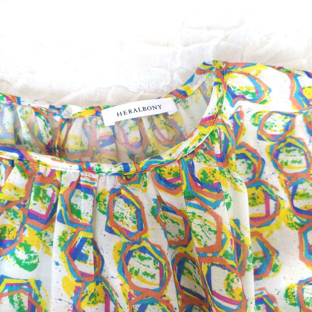 HERALBONY ヘラルボニー シフォンブラウス「タイトル不明」