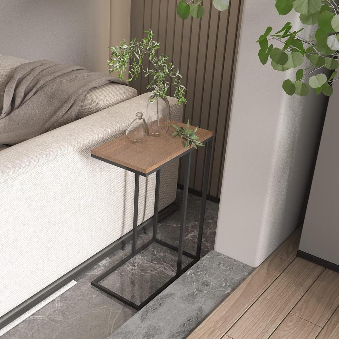 シックなデザイン ナイト コの字型 サイドテーブル スリム