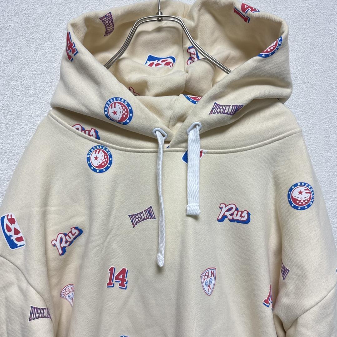 ラッセルノ　Russeluno ロゴパターンフーディ サイズ6