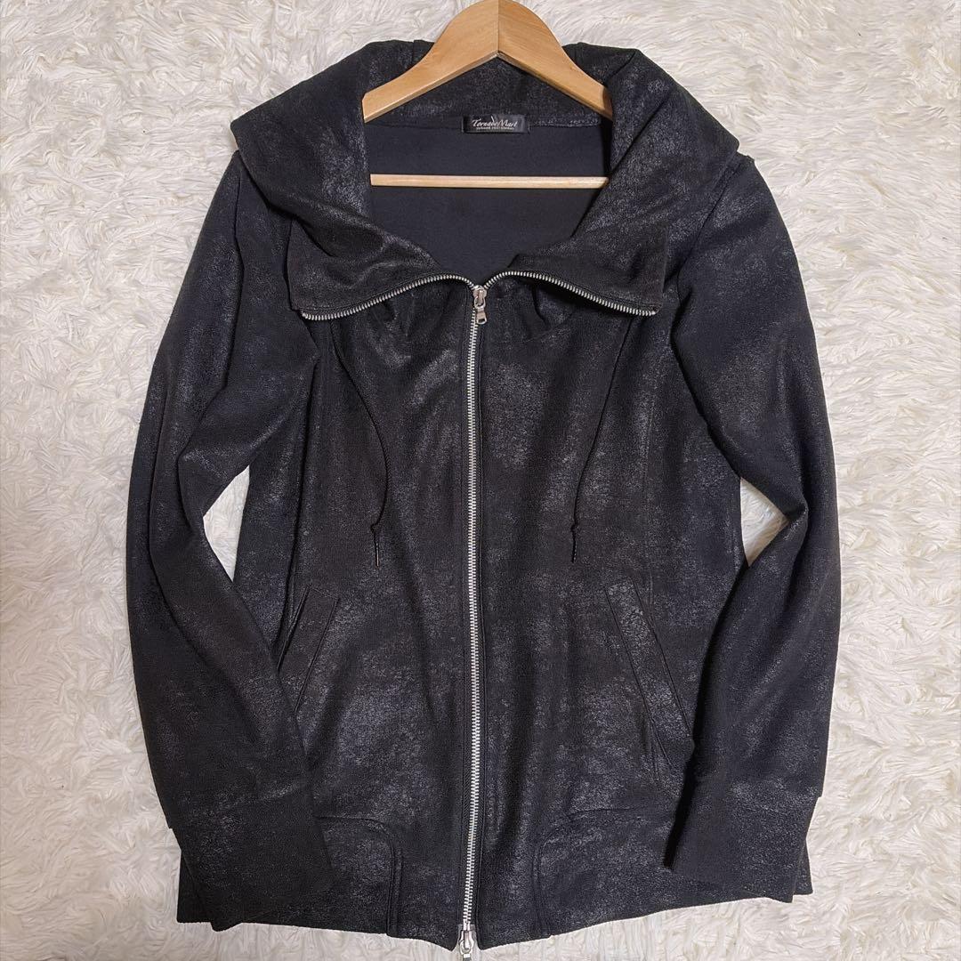 【色むら加工 ストレッチ】トルネードマート ジップアップジャケット フード付き