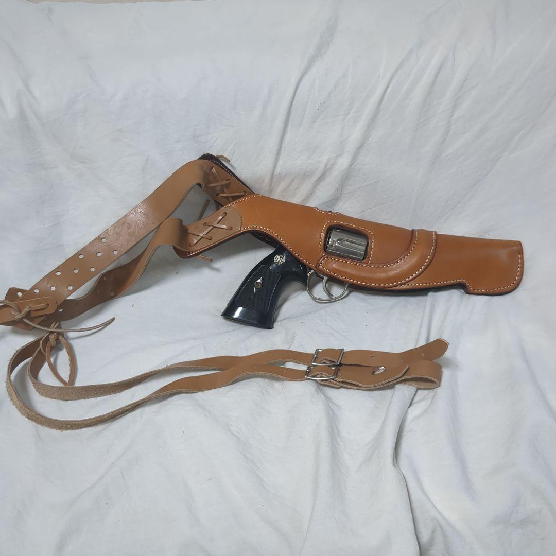ダーティーハリータイプ　本革レザーショルダーホルスター　リボルバー用　日本製
