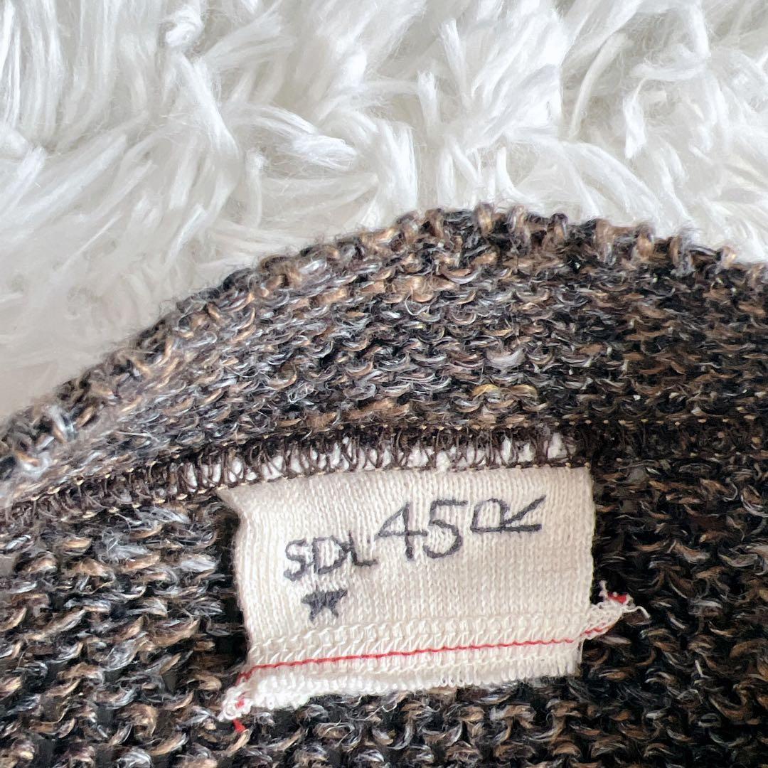 【美品】45R 3つ杢リネン908ニットソースウェット　ミックス糸　日本製