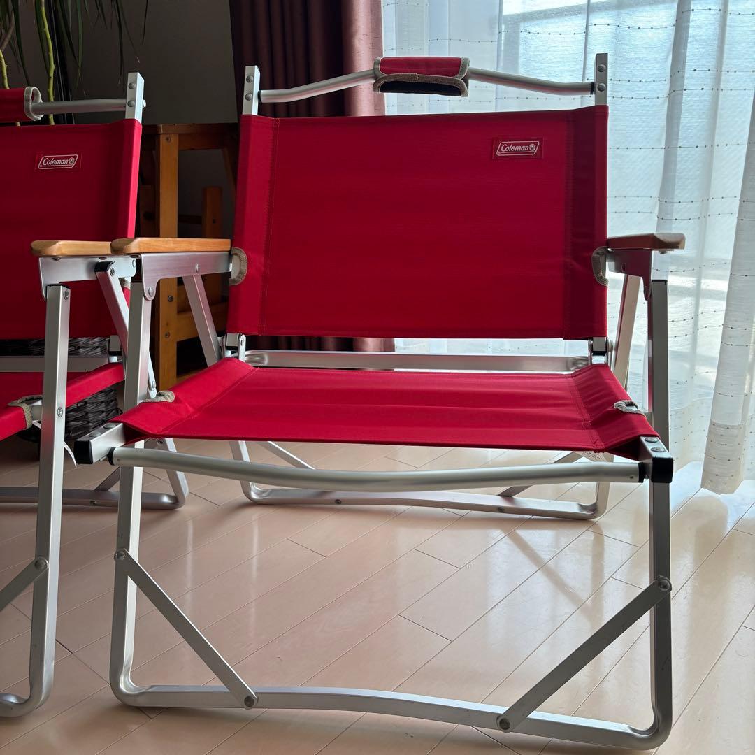 Coleman コールマン コンパクトフォールディングチェア（レッド）2脚セッ