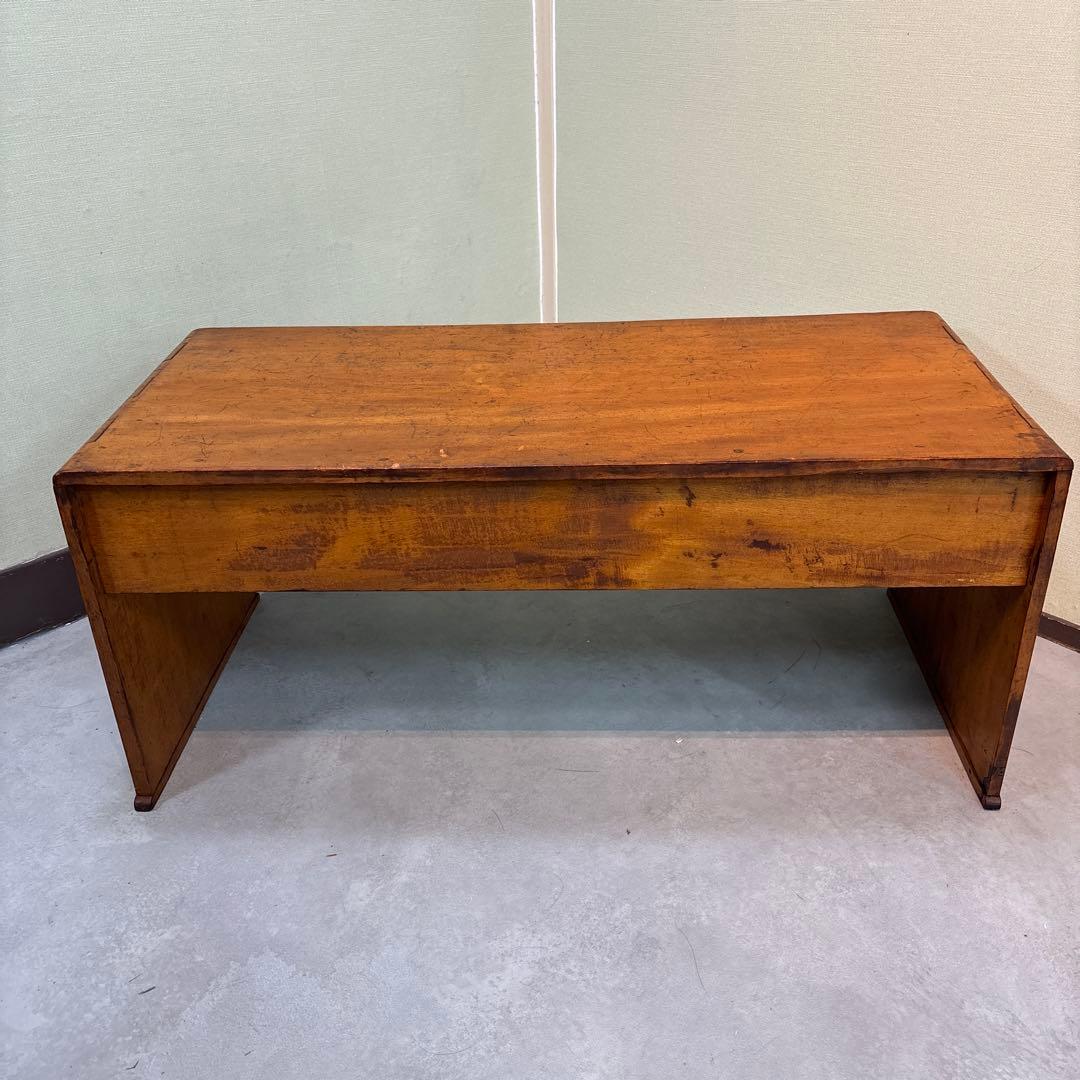 【和モダン】文机　机　テーブル　引き出し二杯　アンティーク　古道具　古家具