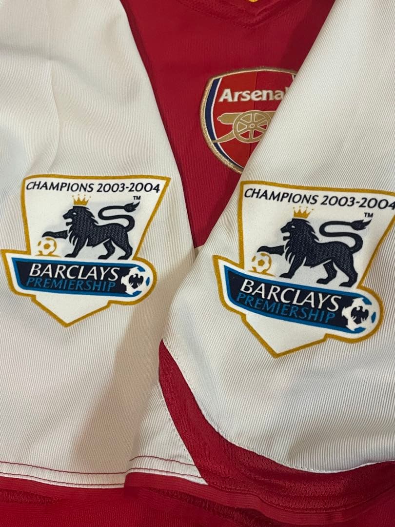 ナイキプレミアリーグアーセナル04サッカーホームユニフォーム赤白黄14アンリ