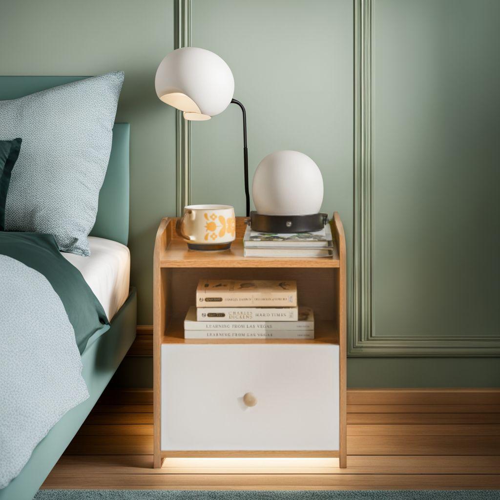 スペース効率と機能美を兼ね備えたモダンデザイン　サイドテーブル