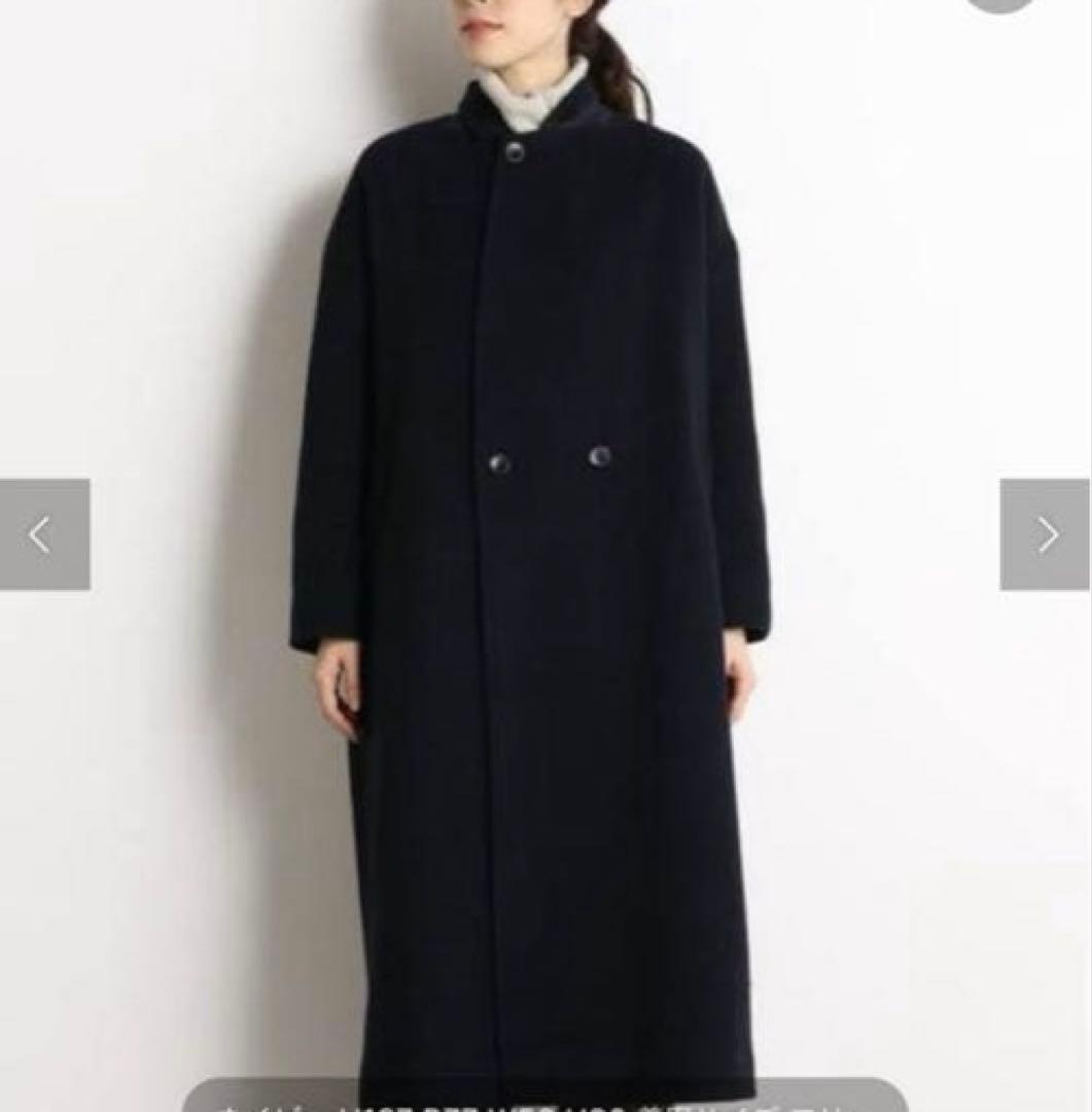 ジャーナルスタンダードラックス　チェスターコート ロングコート　紺色　ネイビー