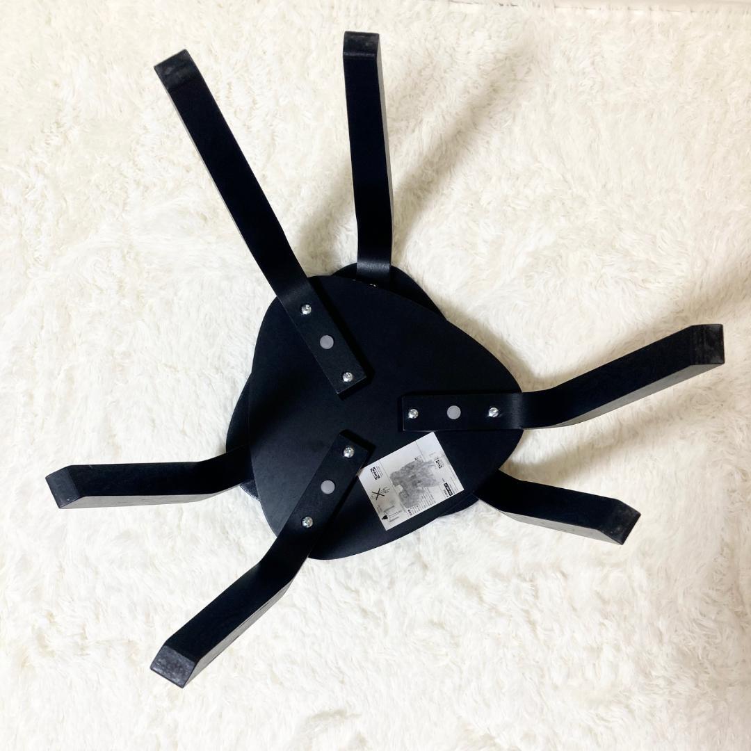 IKEA KYRRE シルレ スツール 2脚セット 木製 北欧 3本脚 三角 黒