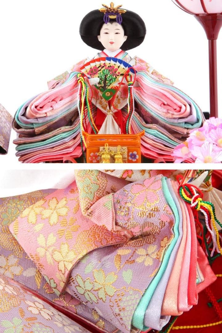 定価8万 雛人形 コンパクト ひな人形 雛 ケース飾 親王飾り 清玉作 芥子親王