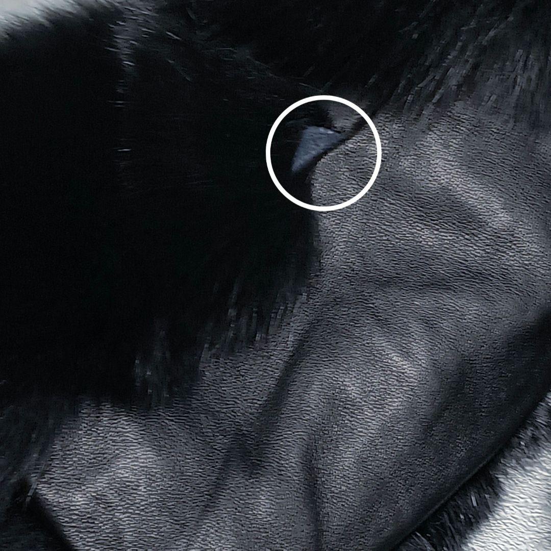 フォックスファー付き リアルレザー ライダースジャケット 黒 極美品