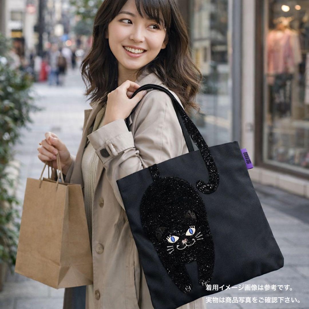 【新品】ANNA SUI アナスイ トートバッグ 猫 モチーフ ブラック