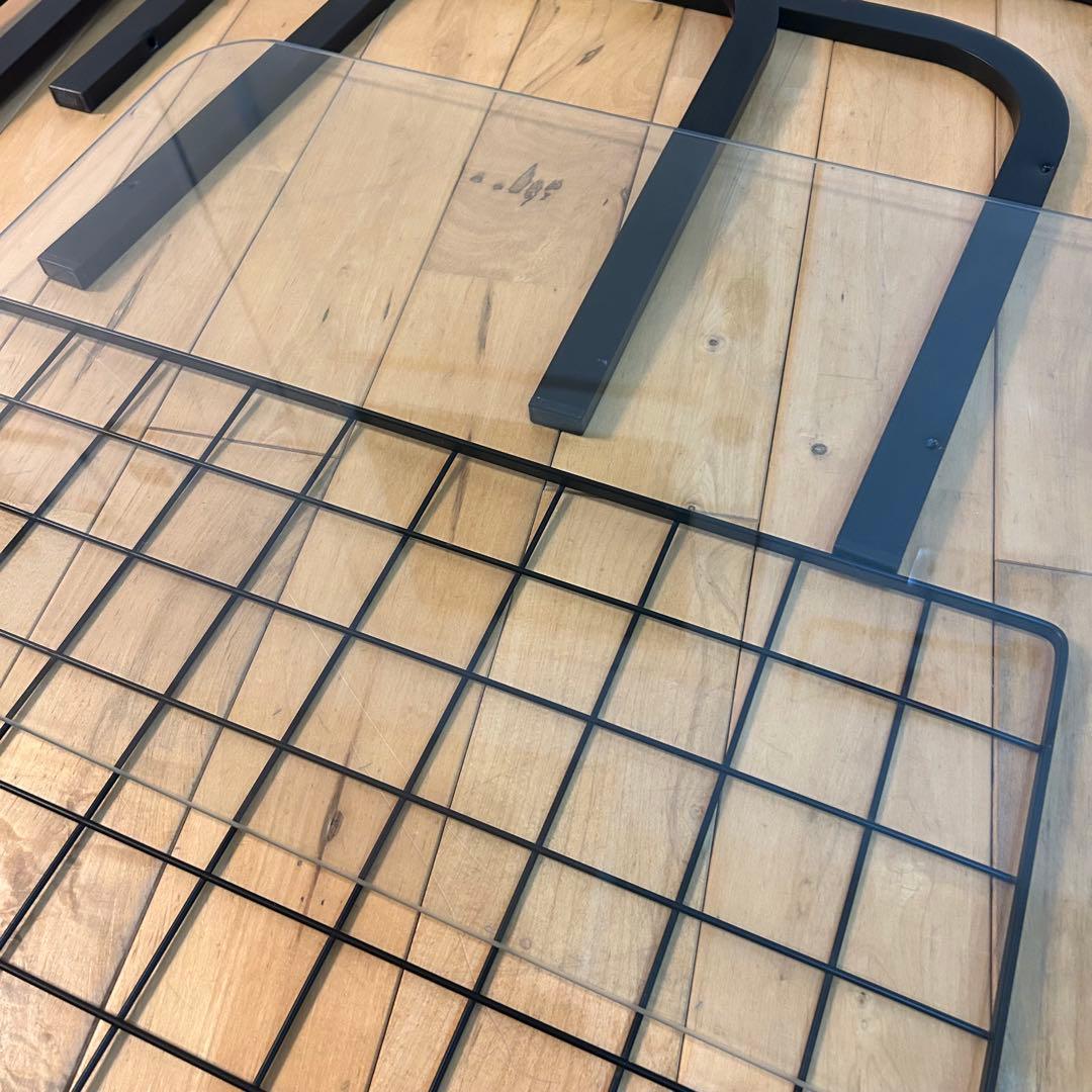 ☆レトロポップ☆モダン　80‘s ガラス　センターテーブル　コーヒーテーブル