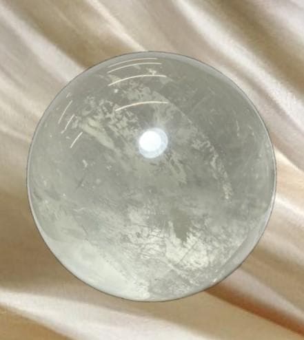 天然石 ＊ 丸玉 カルサイト お守り 置物 約100mm