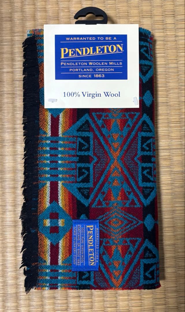 Pendletonマフラー　米国産　ウール　新品