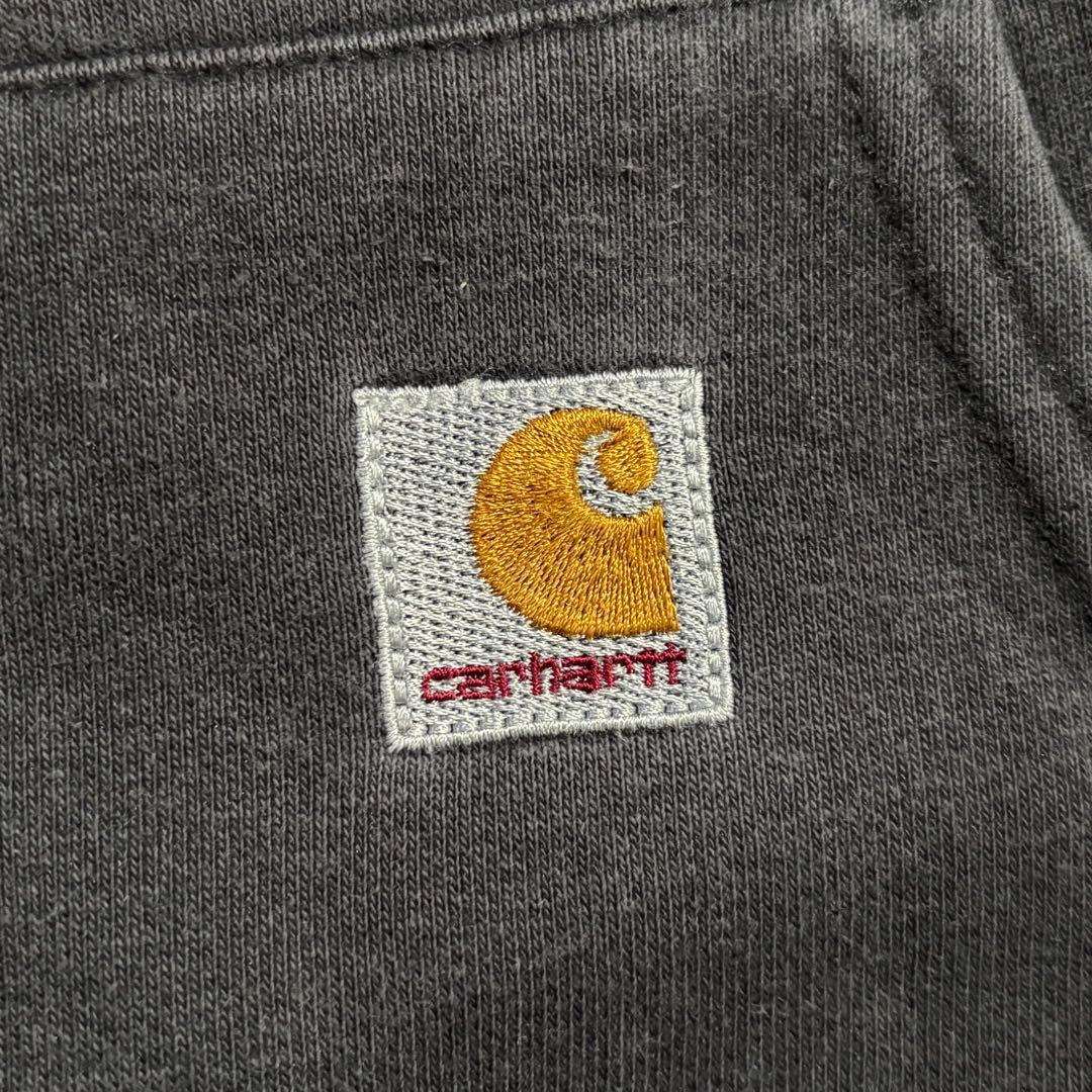カーハート carhartt パーカー　フルジップ　サンフェード　ブラック　黒