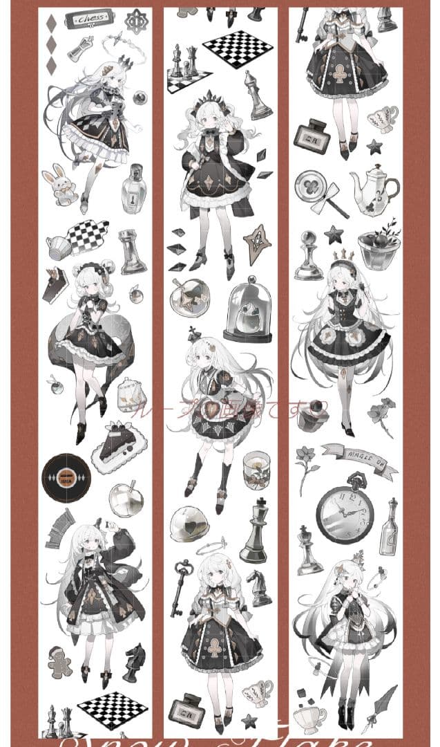 J1020＃菲林默片(PET)flake切り売り海外人物マステ女の子