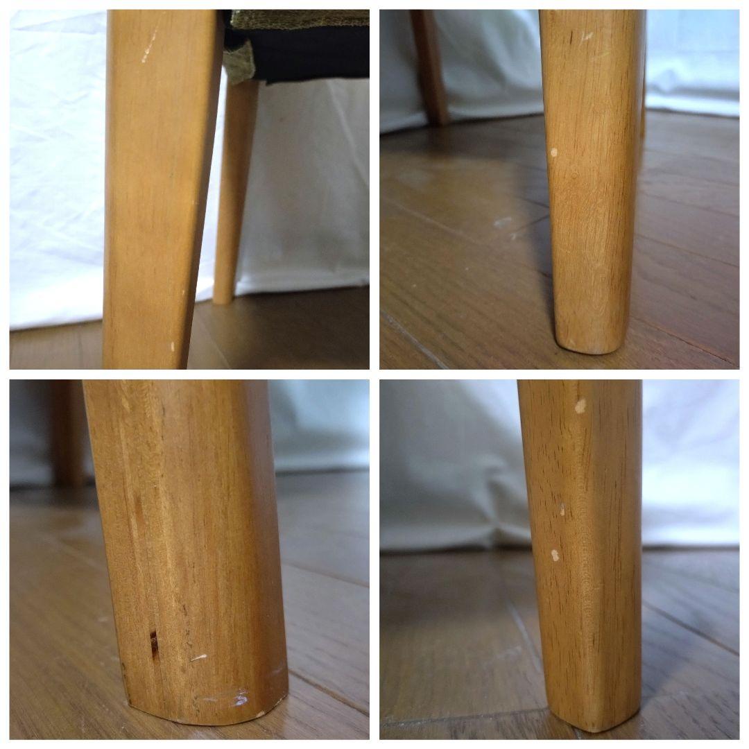 朝日木材加工　ダイニングチェア　2脚セット　座面カバー付き　送料無料