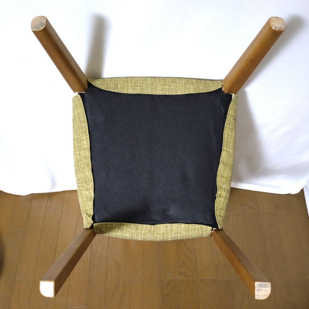 朝日木材加工　ダイニングチェア　2脚セット　座面カバー付き　送料無料