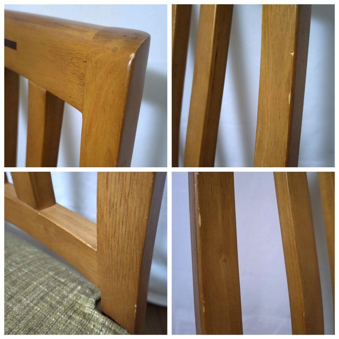 朝日木材加工　ダイニングチェア　2脚セット　座面カバー付き　送料無料