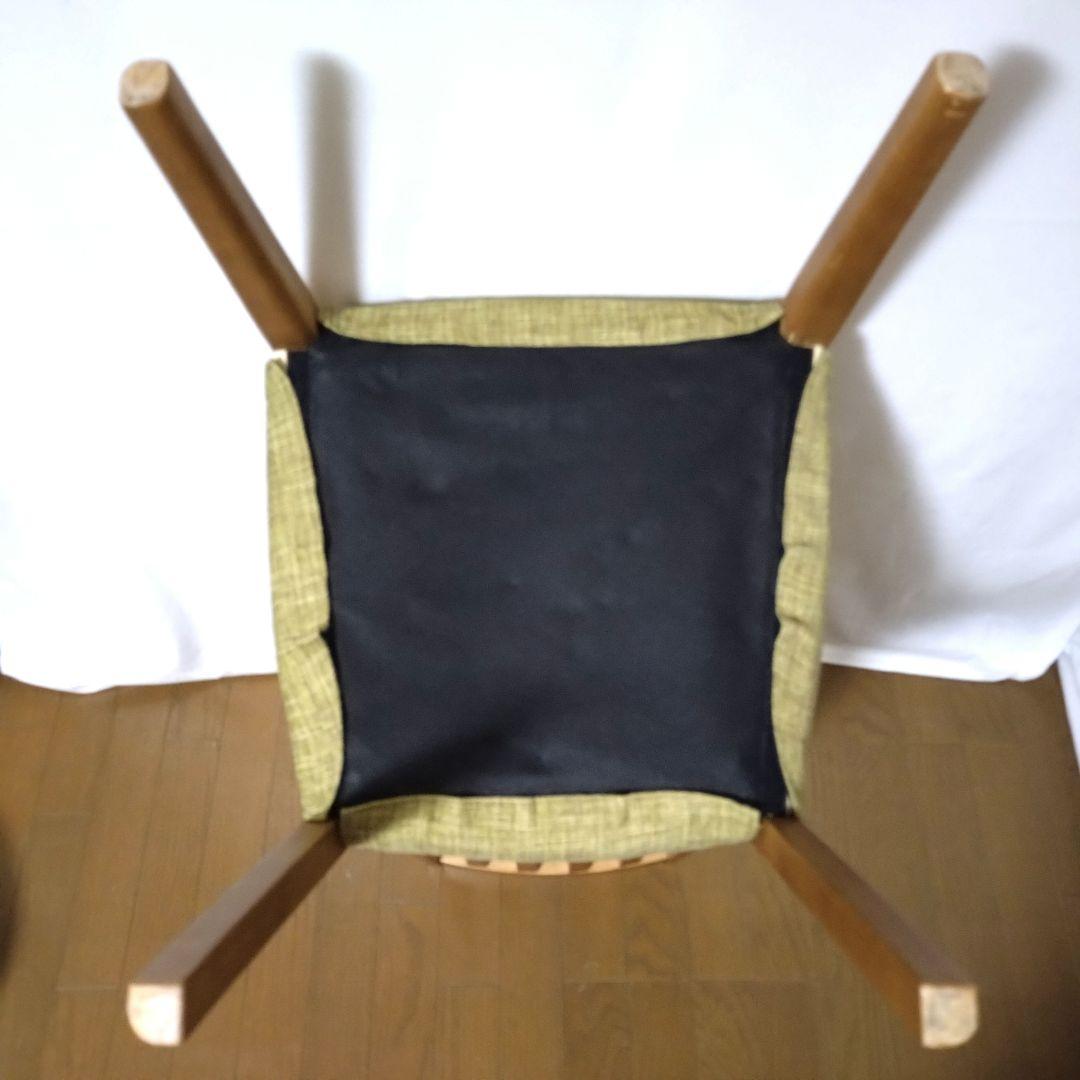 朝日木材加工　ダイニングチェア　2脚セット　座面カバー付き　送料無料