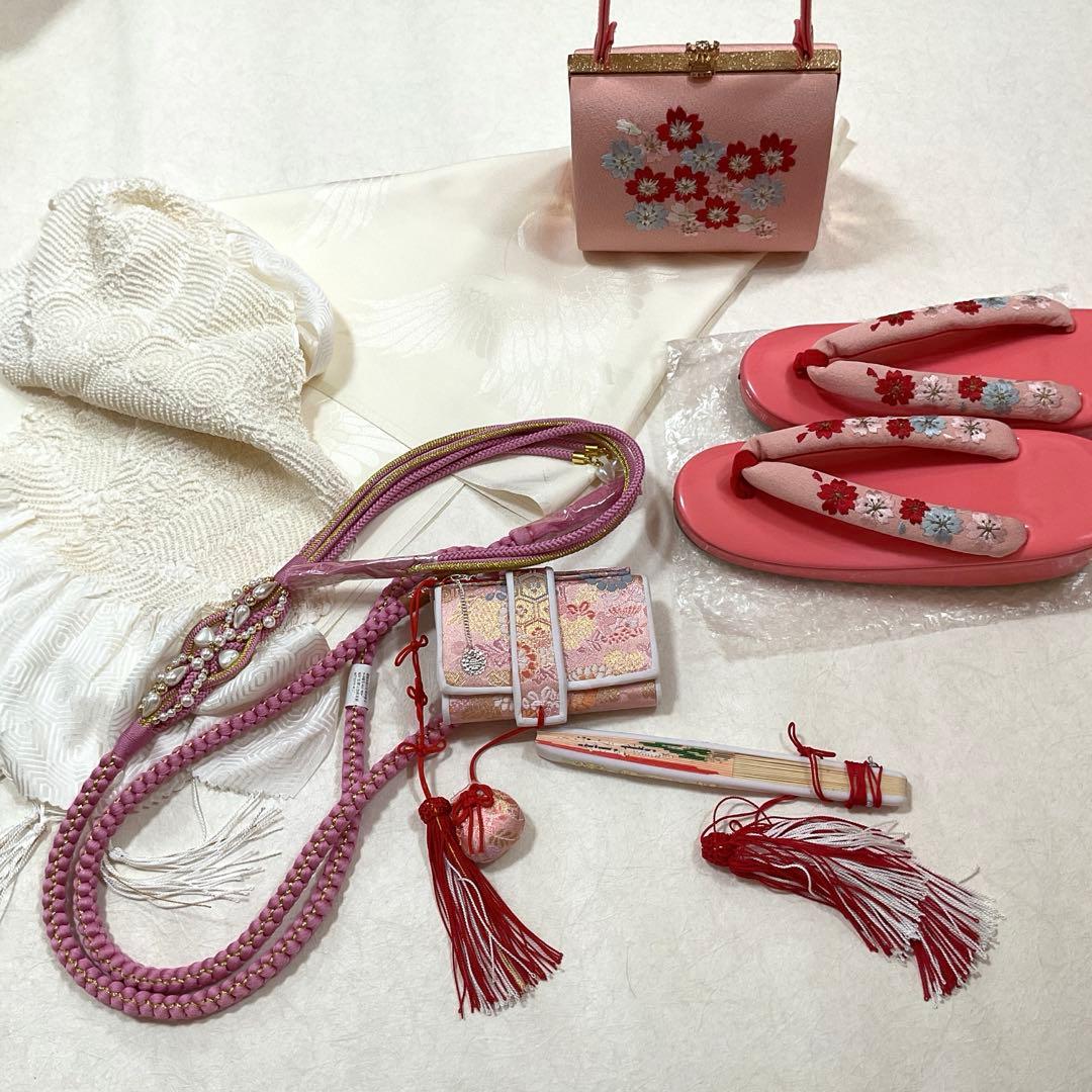 No.2 七五三　　7歳　　正絹着物セット　　　辻ヶ花