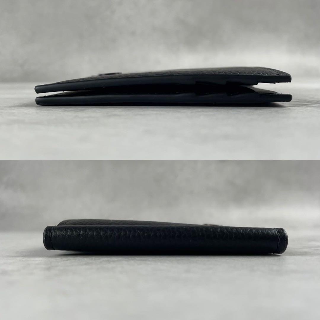 【未使用保管品】 ディオールオム マネークリップ ネイビー レザー