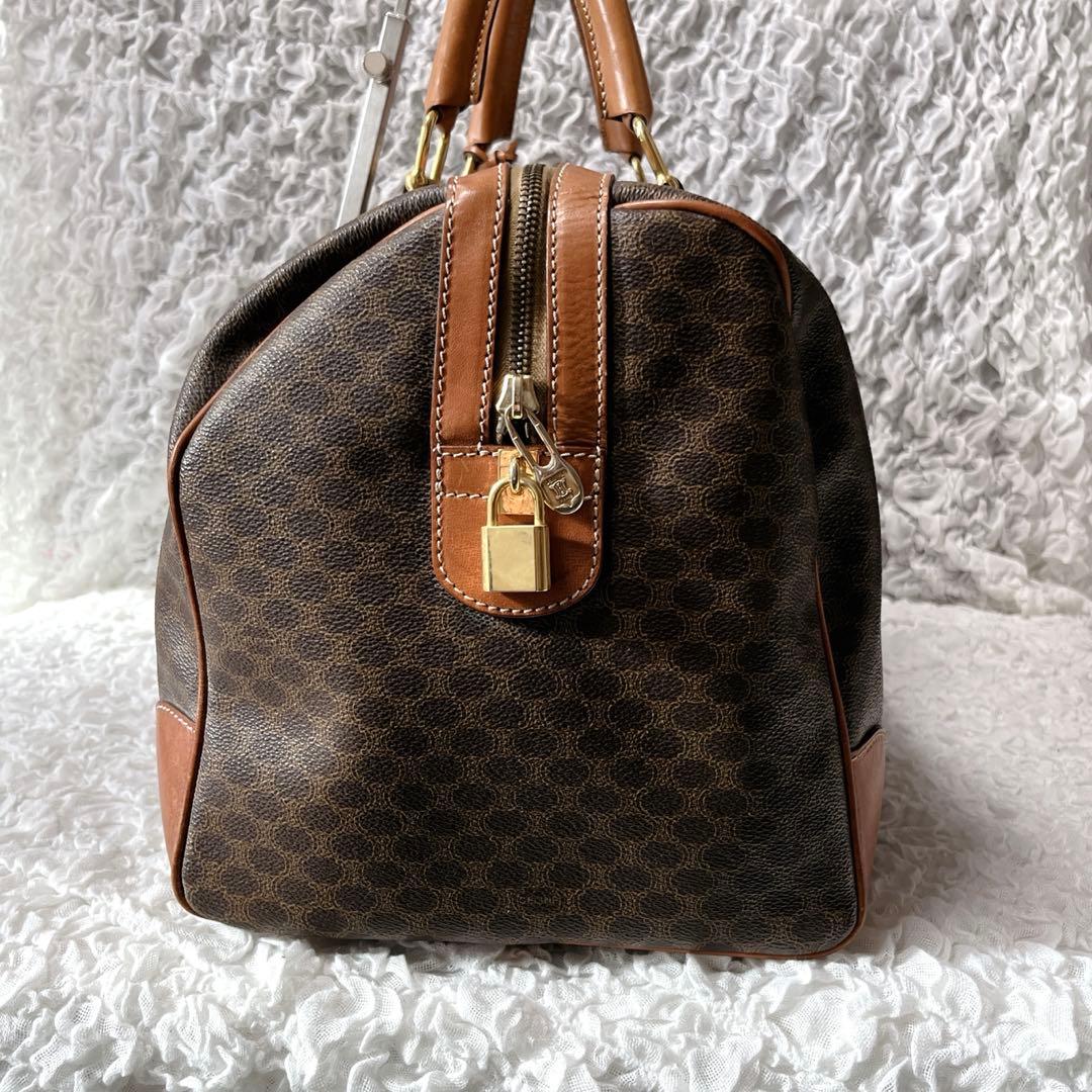 美品✨セリーヌ　ボストンバッグ 大容量　マカダム　旅行　レザー　トリオンフ