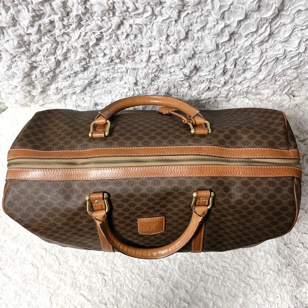 美品✨セリーヌ　ボストンバッグ 大容量　マカダム　旅行　レザー　トリオンフ
