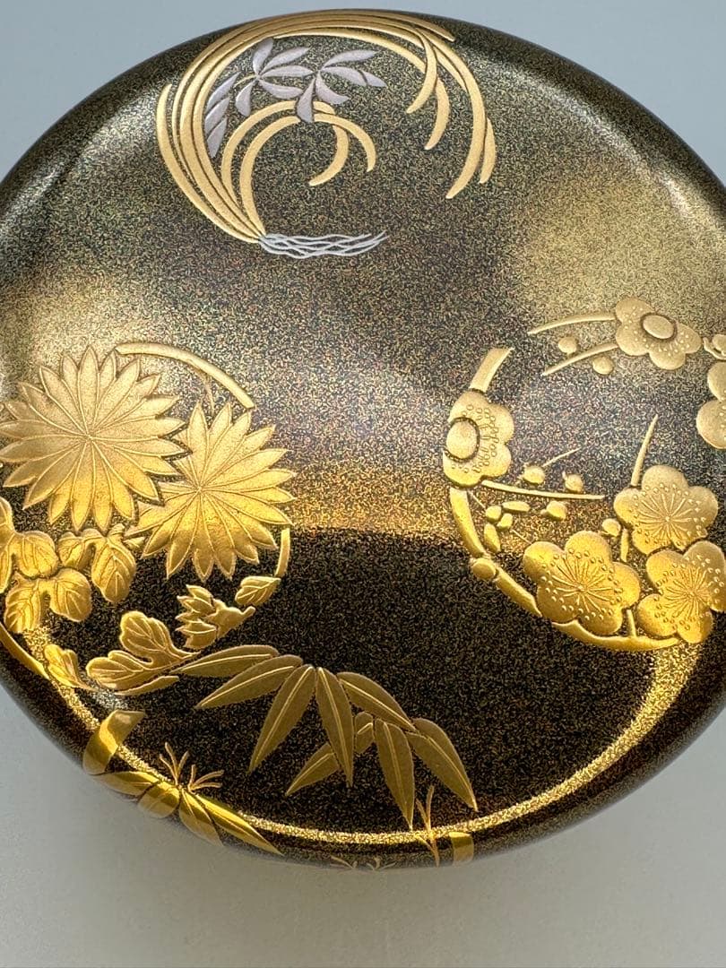 茶道具　棗　島田春光　花丸四君子