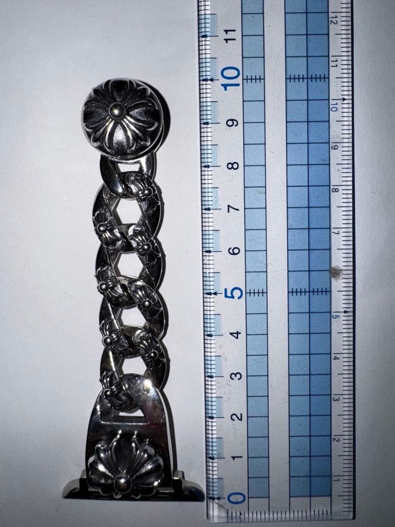 シルバー フラワーモチーフ チェーンブレスレット