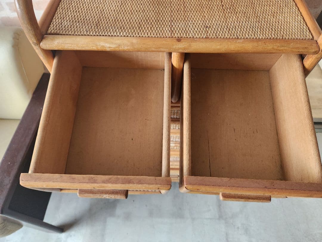 【希少家具】ラタン 籐 ５段チェスト タンス ヴィンテージ