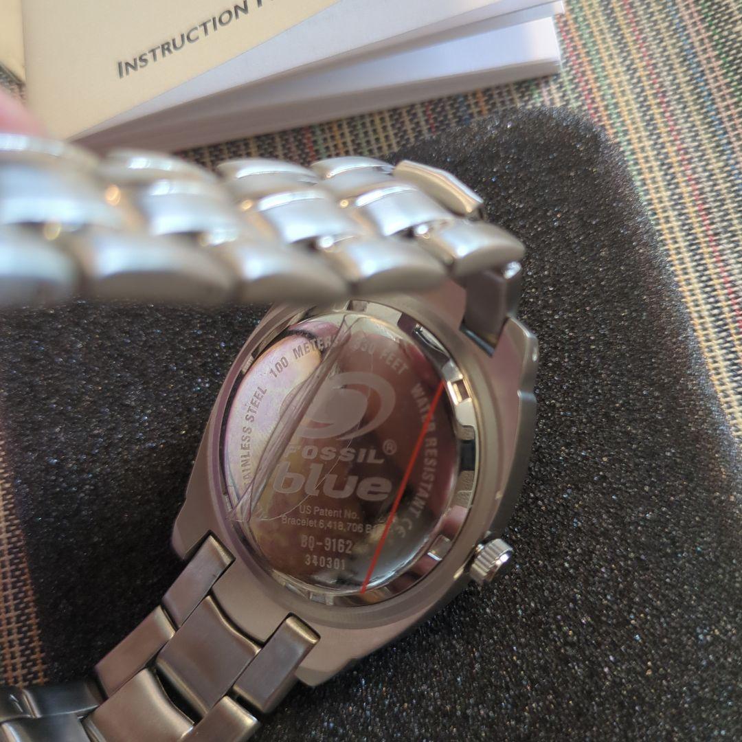FOSSIL blue BQ9162 シルバー腕時計