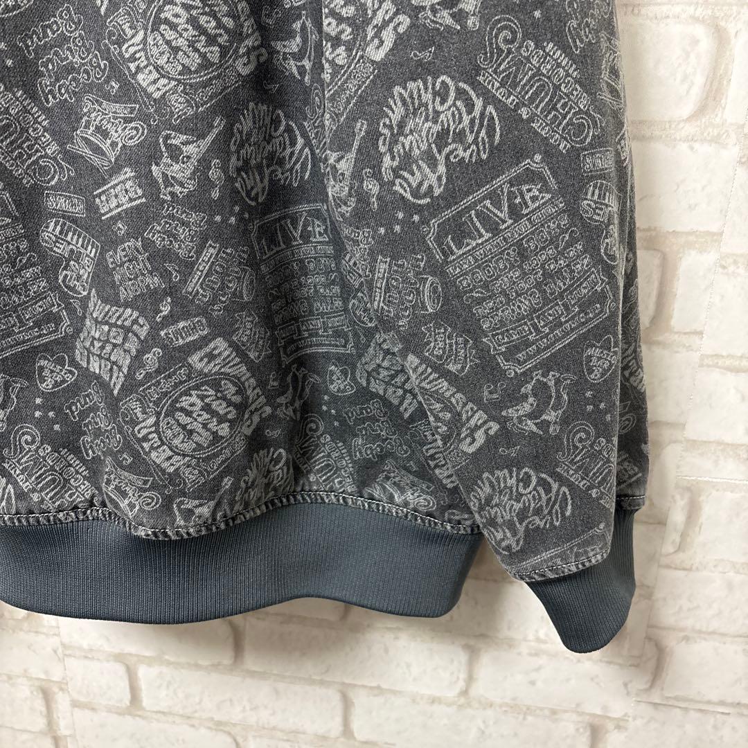 【美品】 CHUMS ウォームデニムパーカー ジャケット 刺繍　グレー　M