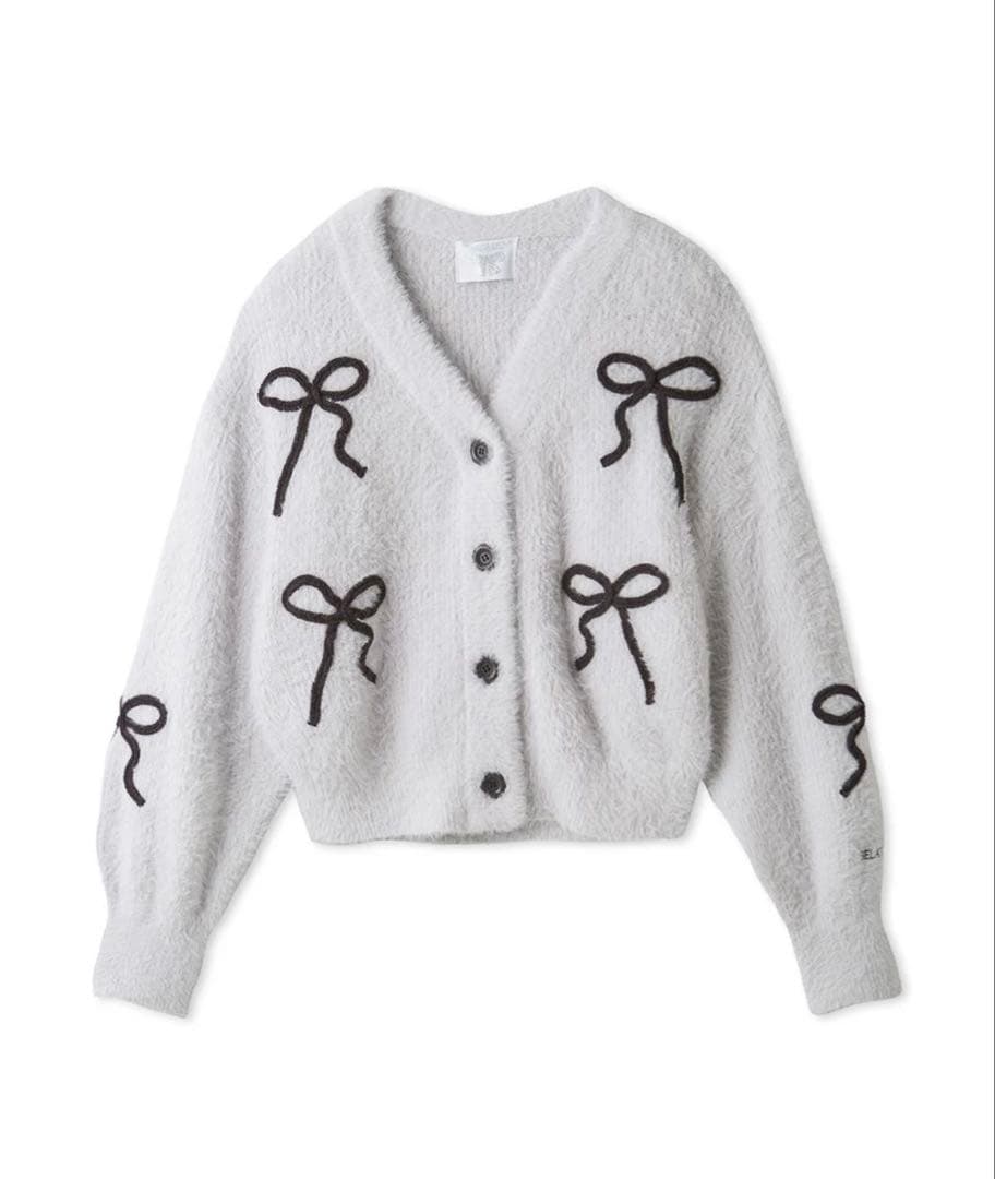 【新品タグ付き】完売品ジェラートピケ リボンフェザーカーディガン