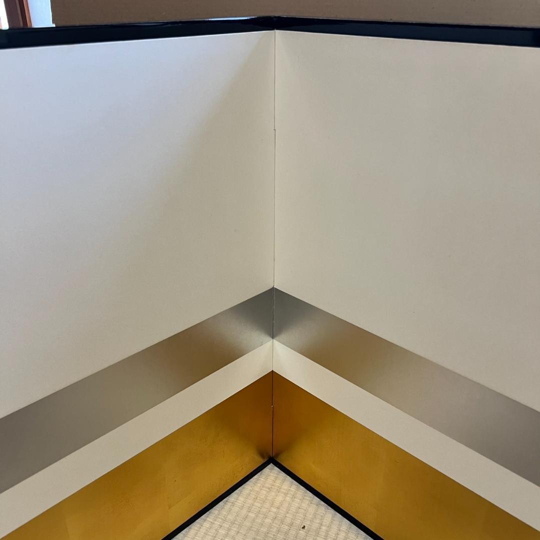 風炉先屛風　茶道具　金　銀　大き目　中古