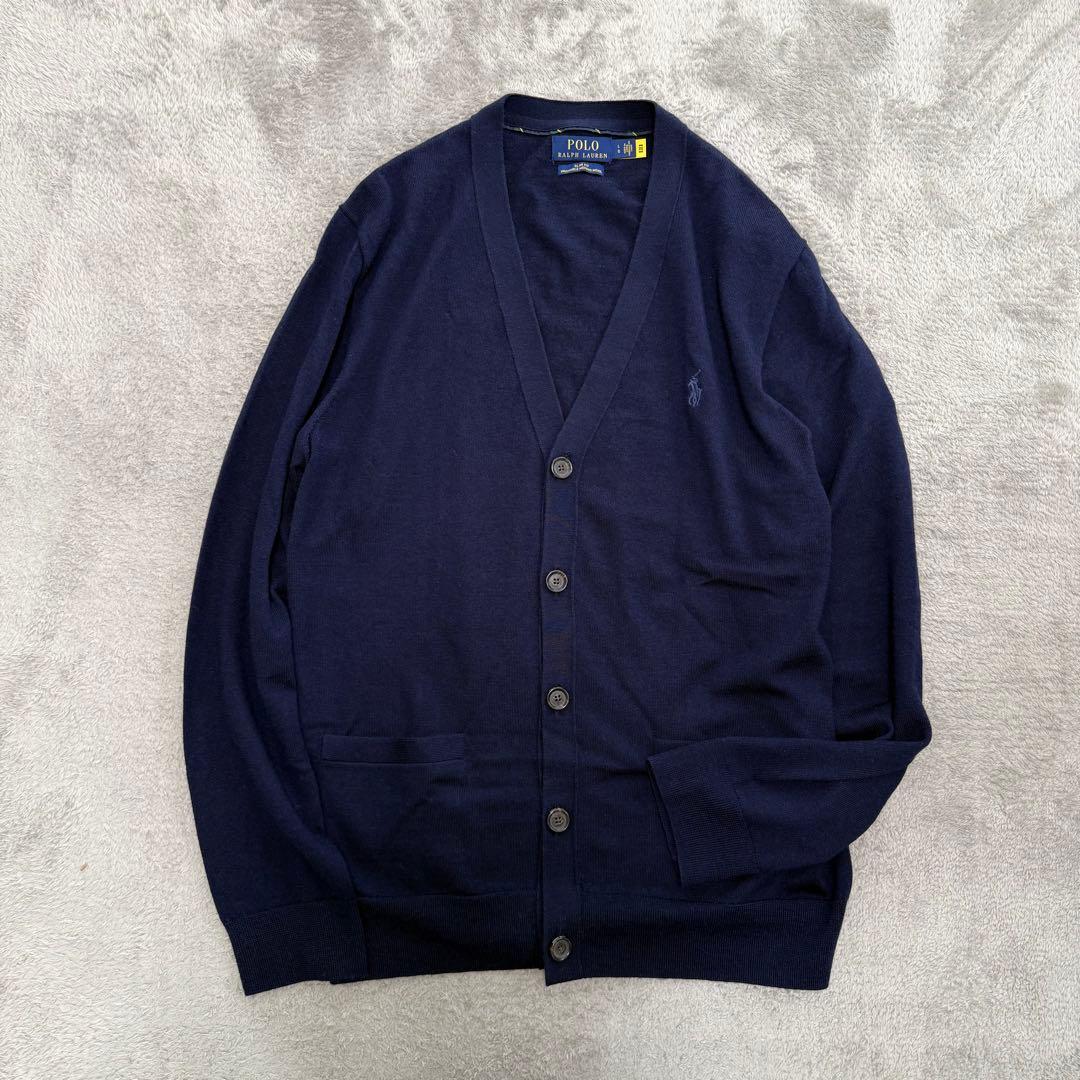 現行QRタグ・美品 ラルフローレン ウォッシャブルニット カーディガン
