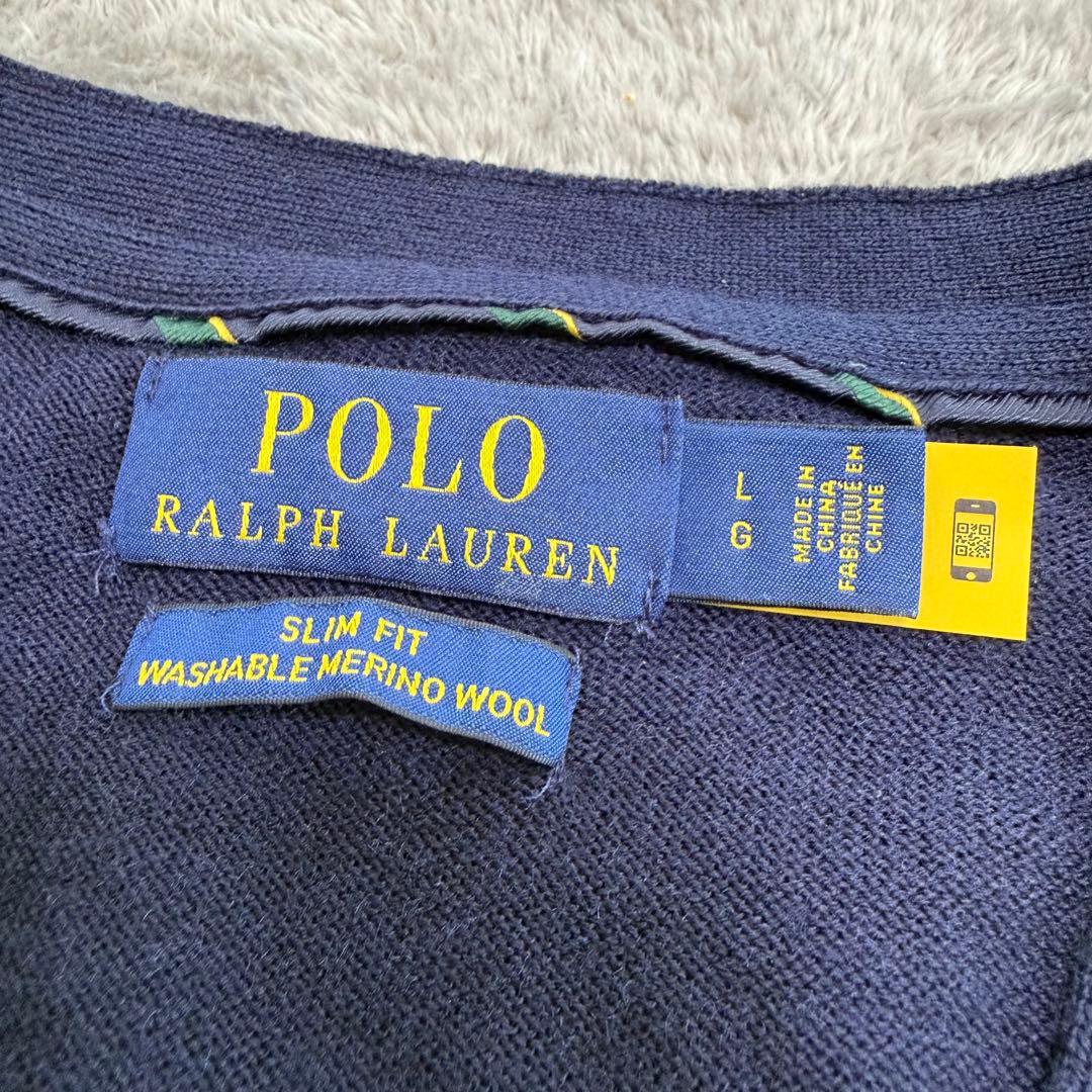 現行QRタグ・美品 ラルフローレン ウォッシャブルニット カーディガン