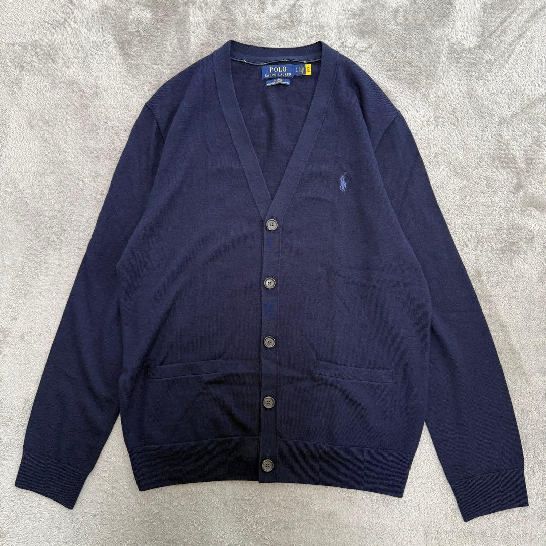 現行QRタグ・美品 ラルフローレン ウォッシャブルニット カーディガン