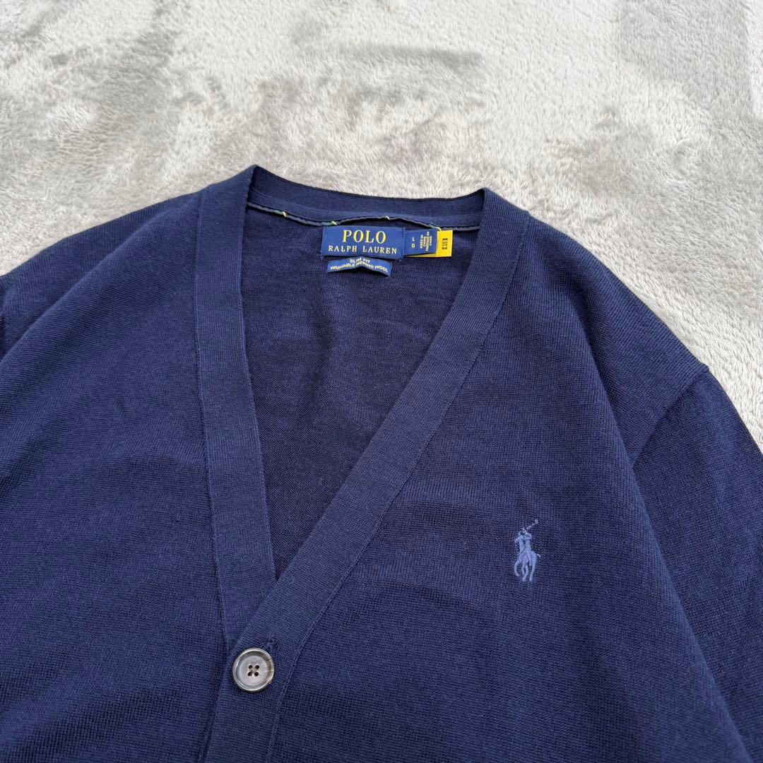 現行QRタグ・美品 ラルフローレン ウォッシャブルニット カーディガン