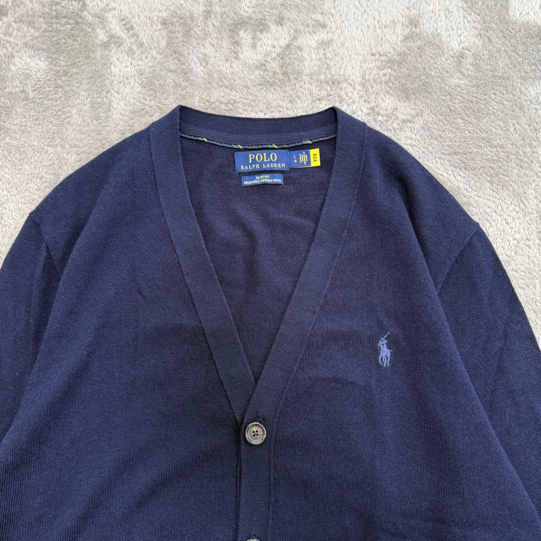 現行QRタグ・美品 ラルフローレン ウォッシャブルニット カーディガン