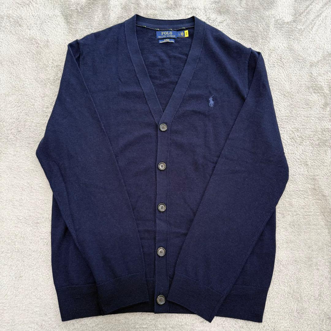 現行QRタグ・美品 ラルフローレン ウォッシャブルニット カーディガン