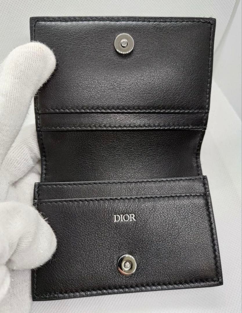 【美品】DIOR カードケース オブリークジャガード