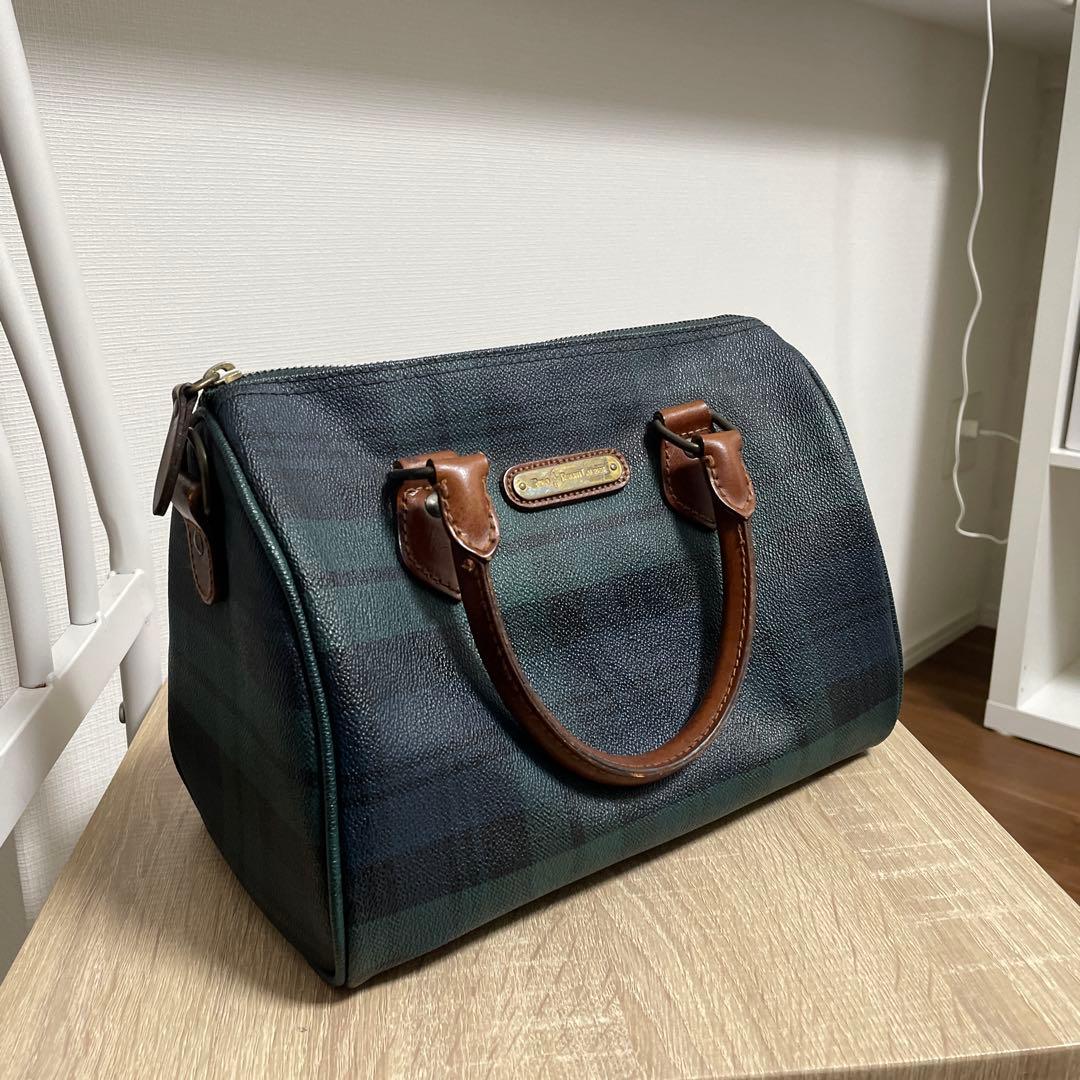 ポロラルフローレン　90sミニボストンバッグ　ブラックウォッチ