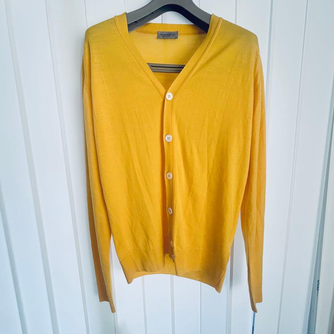 未使用❤️JOHN SMEDLEY カーディガン/イギリス製ピュアニューウールM