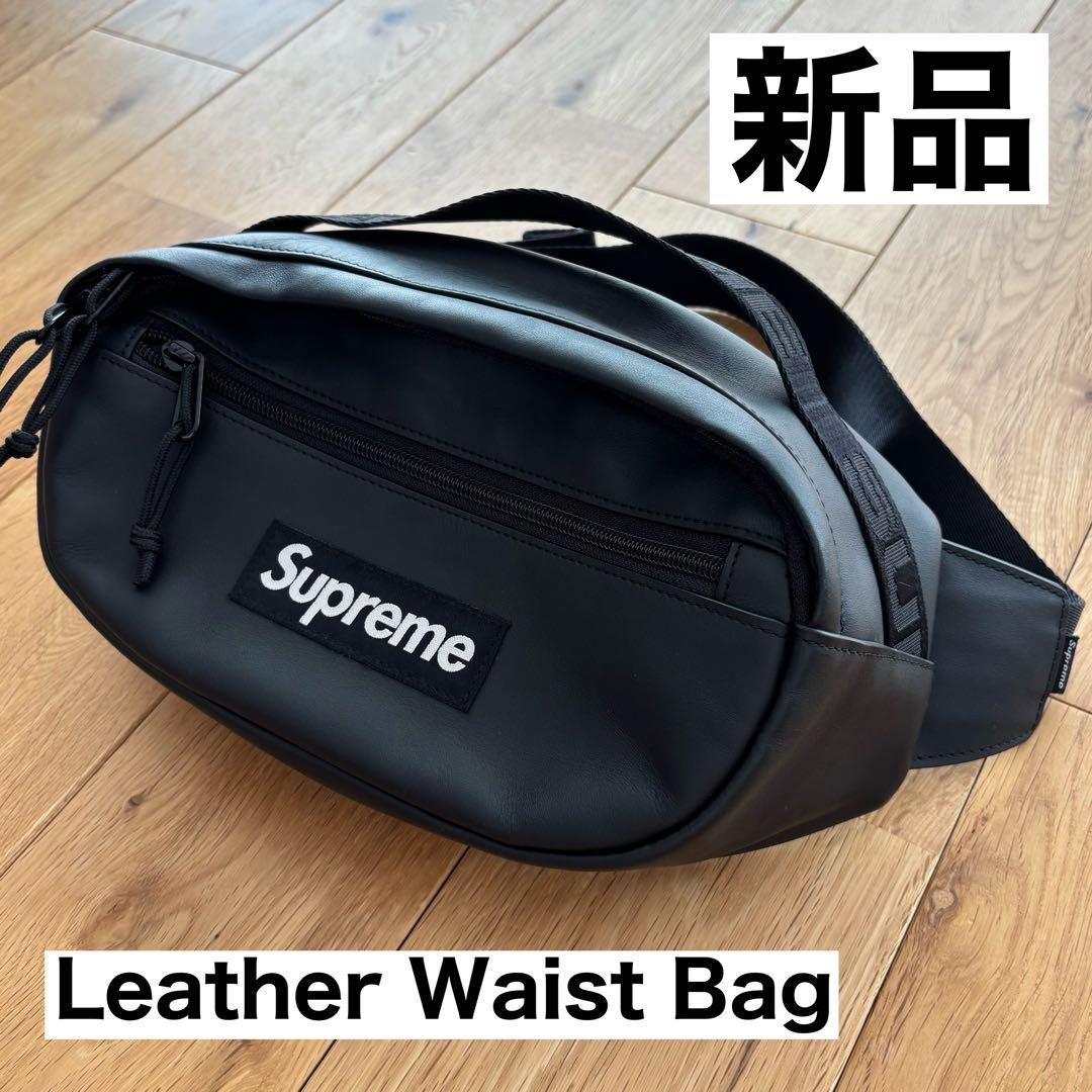 【新品】Supreme 23FW Leather Waist Bag ブラック