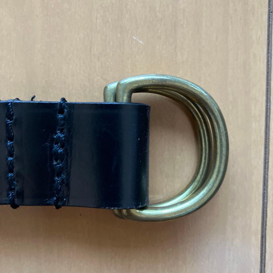 グレンロイヤル　ブライドルレザー　リングベルト　ブラック