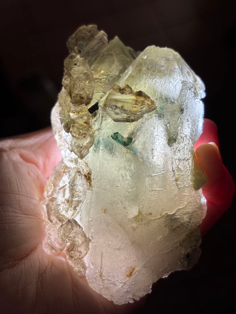 希少　ミナスジェライス産　ジャカレー　シトリン　トルマリン共生　230g